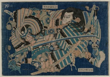 Kamakura no Gengoro capturando a Torinoumi Tasaburo