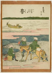 Kawasaki, de la serie "Cincuenta y Tres Estaciones del Tokaido (Tokaido gojusan tsugi)"