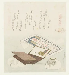 color de la concha Irogai (título sobre objeto) Una comparación de poemas y conchas de Genroku (título de la serie) Genroku kasen kaiawase (título de la serie sobre el objeto)