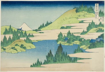 Lago Hakone en la Provincia de Sagami, de la serie "Treinta y seis vistas del Monte Fuji"