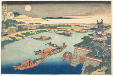 «Luz de luna sobre el río Yodo (Yodogawa)», de la serie «Nieve, luna y flores» (Setsugekka)