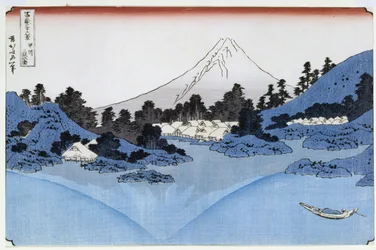 Monte Fuji reflejado en el lago Misaica, de la serie 
