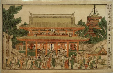 Nueva imagen en perspectiva: La puerta de los Reyes Celestiales en el templo Kinryuzan