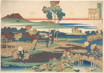 Poema de Tenchi Tennō, de la serie «Cien poemas explicados por la nodriza» (Hyakunin isshu uba ga etoki)
