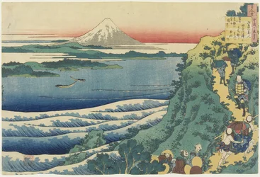 Poema de Yamabe no Akahito, de Cien Poemas Explicados por la Nodriza, c.1839