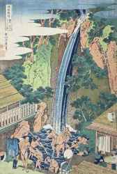 Cascada de Rōben, en el monte Ōyama, provincia de Sagami