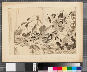 Escenas de la guerra entre Japón y Corea, finales del siglo XVIII-primera mitad del siglo XIX (tinta y aguada sobre papel)