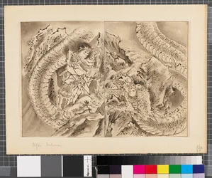 Escenas de la guerra entre Japón y Corea, finales del siglo XVIII-primera mitad del siglo XIX (tinta y aguada sobre papel)