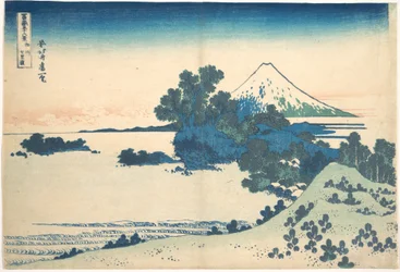 Shichirigahama, en la provincia de Sagami (Sōshū Shichirigahama), de la serie «Las treinta y seis vistas del monte Fuji» (Fugaku sanjūrokkei)