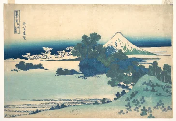 Shichirigahama, en la provincia de Sagami (Sōshū Shichirigahama), de la serie «Las treinta y seis vistas del monte Fuji» (Fugaku sanjūrokkei)