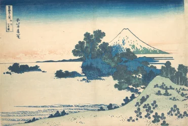 Shichirigahama en la provincia de Sagami, de la serie Treinta y seis..., ca. 1830-32