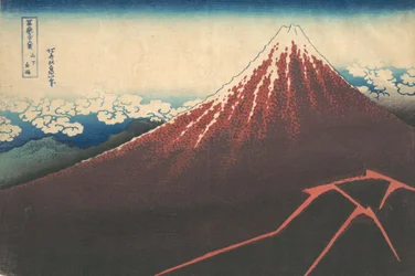 Tormenta bajo el Monte Fuji, de la serie Treinta y seis vistas del Monte...