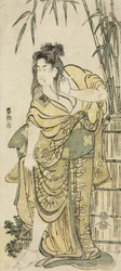 El Actor Ichikawa Komazo como una Mujer con el Cabello Despeinado, c.1791