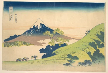 El puerto de Inume, en la provincia de Kai (Kōshū Inume tōge), de la serie «Las treinta y seis vistas del monte Fuji» (Fugaku sanjūrokkei)