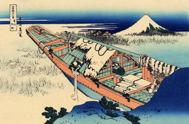Ushibori en la provincia de Hitachi, c.1830 (xilografía)