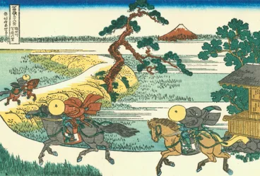 Pueblo de Sekiya en el río Sumida, c. 1830
