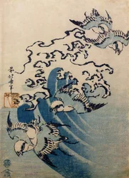Olas y pájaros, ca. 1825