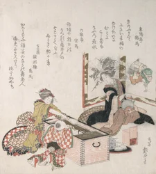 Mujeres preparando té alrededor del fogón