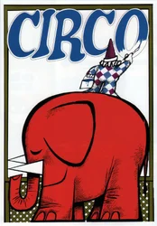 Cartel publicitario de un circo, c1920 (color Litho)