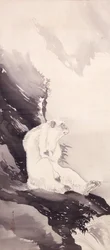 White Monkey (tinta sobre seda)
