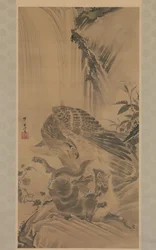 Águila atacando a un puma, 1885