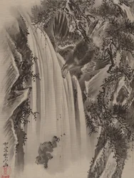 Cascada, águila y mono, ca. 1887