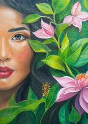 Belleza floral serena