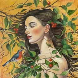 La mujer del bosque sereno