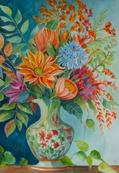 Ramo de flores de colores vivos