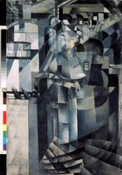 La vida en un Gran Hotel. Pintura de Kasimir Severinovich Malevich (Malevich, Malevic) (1878-1935), óleo sobre lienzo
