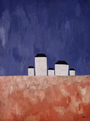 Paisaje con cinco casas, c.1932