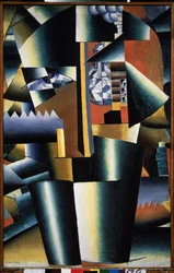 Retrato de Ivan Klyun (Kliun) (Ivan Klioune) (1873-1943) (Retrato de Ivan Klyun) - Pintura de Kasimir Severinovich Malevitch (Malevich, Malevic) (1878-1935), óleo sobre lienzo