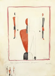 Tres figuras suprematistas, c. 1921-2