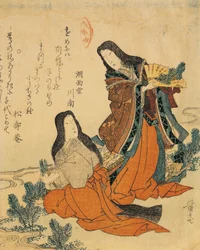 Italia, Génova, Keisai Eisen (1790-1848), xilografía