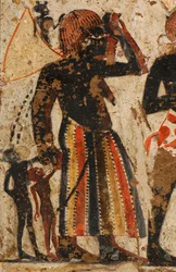 Detalle de mujeres nubias recibidas por Huy y su hermano Amenhotep, mujeres con c..., 2007 (foto)