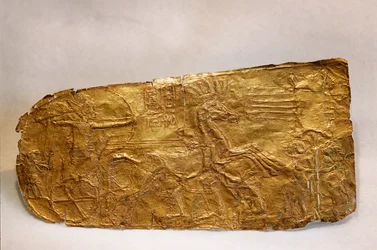 Panel de oro de la tumba de Tutankamón, Reino Nuevo, 2002 (foto)