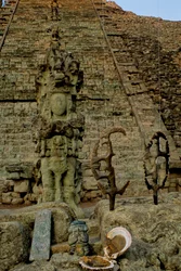 Maya; Copan; Honduras; Templo 26, Escalera Heiroglífica, Pedernales, David Stuart encontró ofreciendo...