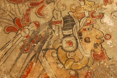 Maya; Murales mayas; San Bartolo; Guatemala; Dr Bill Saturno, 2002 (foto)