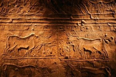 Relieve de la tumba de Meryre (Merera), Sumo Sacerdote de Atón en Akhetaten" y "Fanbe..., 2001 (foto)