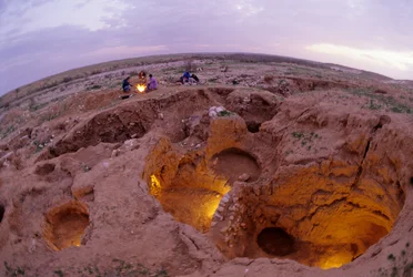 Shiqmim, c 4200 a.C., aldea de la Edad del Cobre con almacenamiento subterráneo, Israel