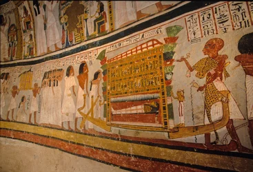 Tumba de Roy; cortejo fúnebre, ; dinastía XVIII. Valle de los Nobles; Tebas; Egipto; Ne...