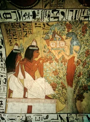El artista del Valle de los Reyes Sennedjem y su esposa rinden culto ante la diosa Hathor..., 2009 (foto)