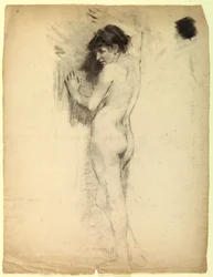 Estudio académico de un desnudo femenino