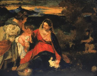 Según "La Virgen del Conejo" de Tiziano