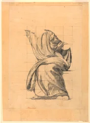 Estudio de Drapería para la Figura de la Paz en "La Beneficencia de la Ley", Mural en el Palacio de Justicia del Condado de Essex, Newark, Nueva Jersey