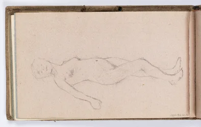 Página de cuaderno de bocetos: Desnudo femenino