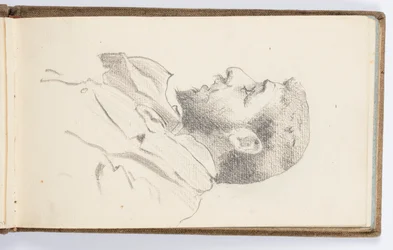 Página de cuaderno de bocetos: Hombre de perfil