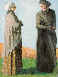 Campesinos con traje de domingo, 1890