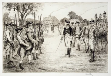 George Washington y sus tropas