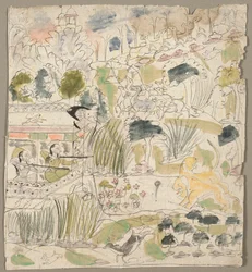 Ladies Shooting from a Pavilion